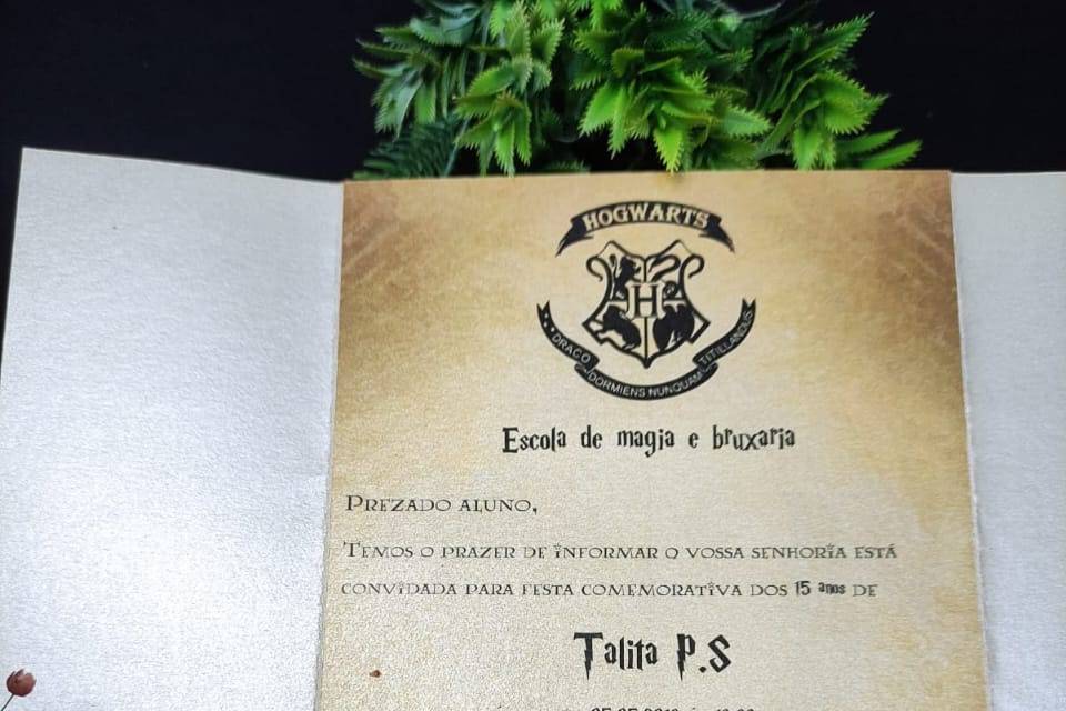 Convite Harry Potter Interno