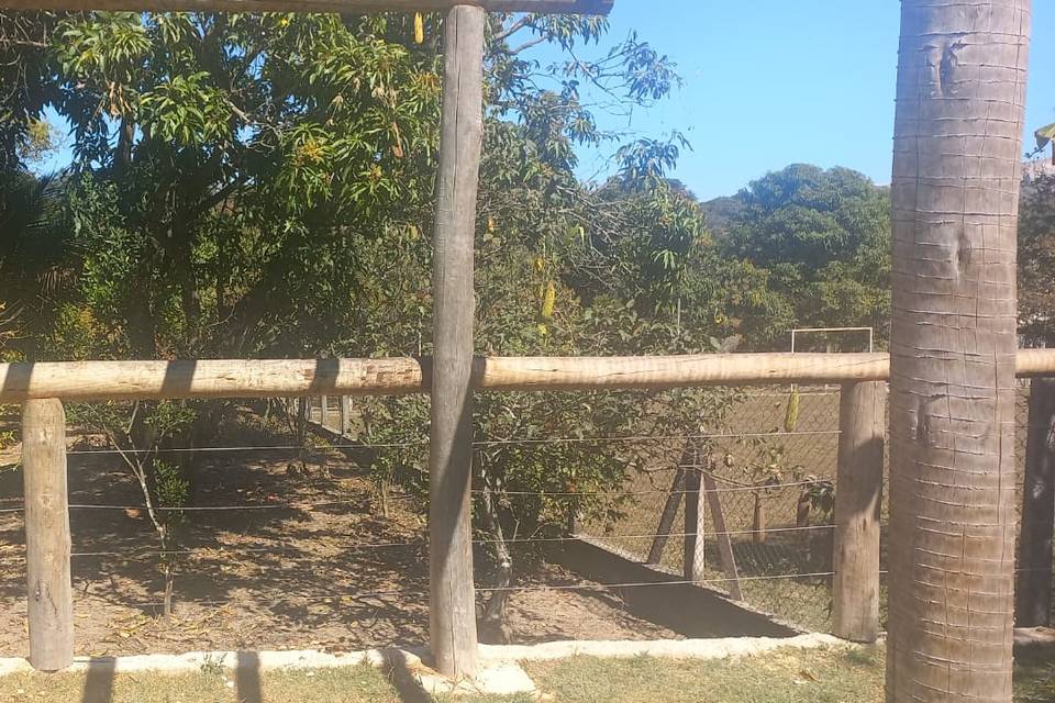 O fundo do pergolado