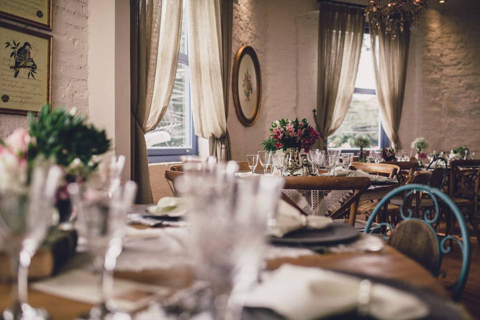 Decoração das mesas