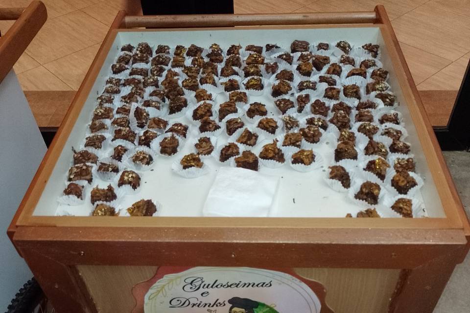 Carrinho gourmet de brownie