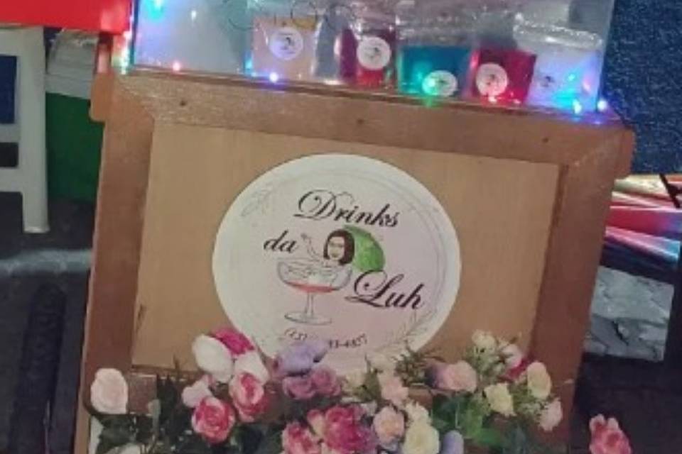 Bar móvel com flores