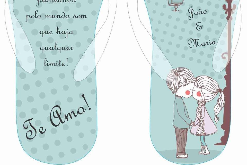 Personalize o seu chinelo.