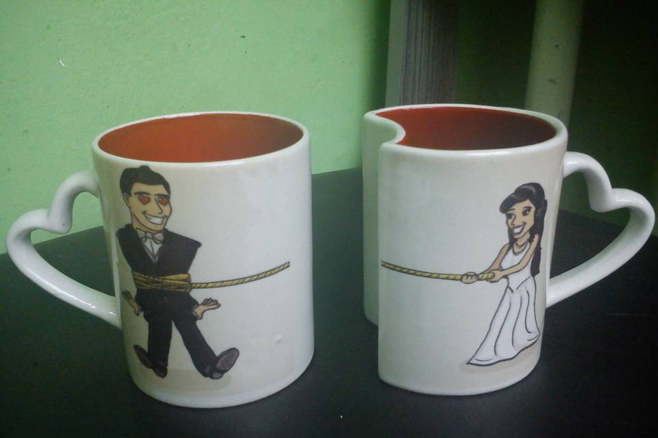 Caneca dupla separadas.