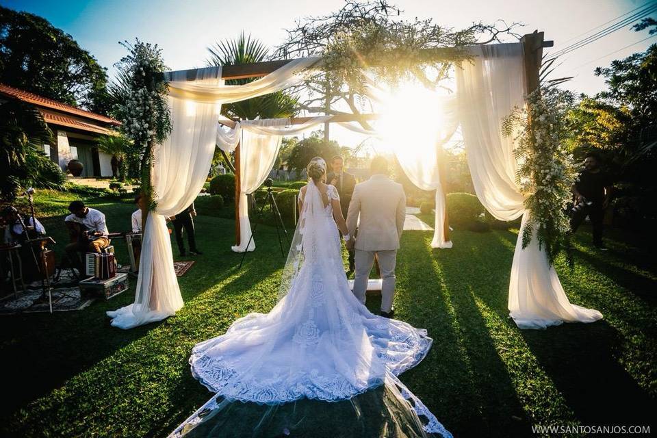 Casamento no por do sol