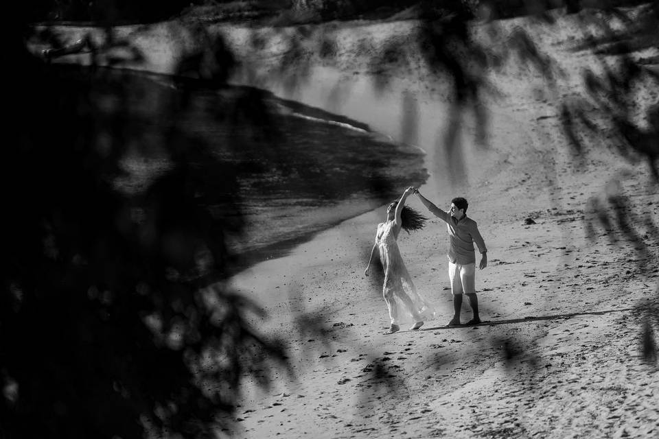 Pré wedding praia deserta