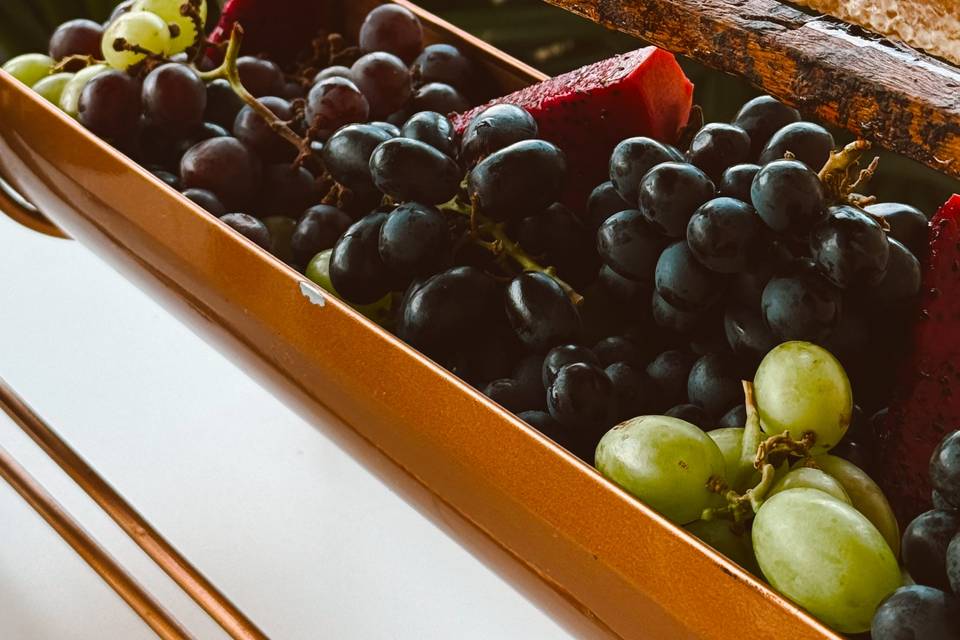 Favo de mel com frutas
