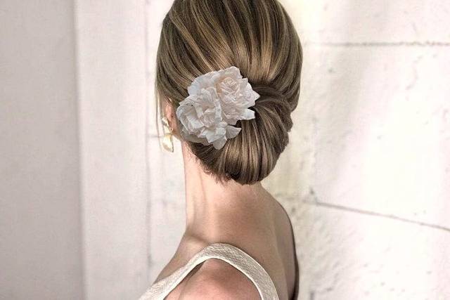 Pente Floral Rosé