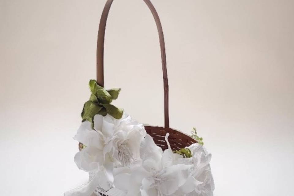 Cesta Florista Flores Brancas