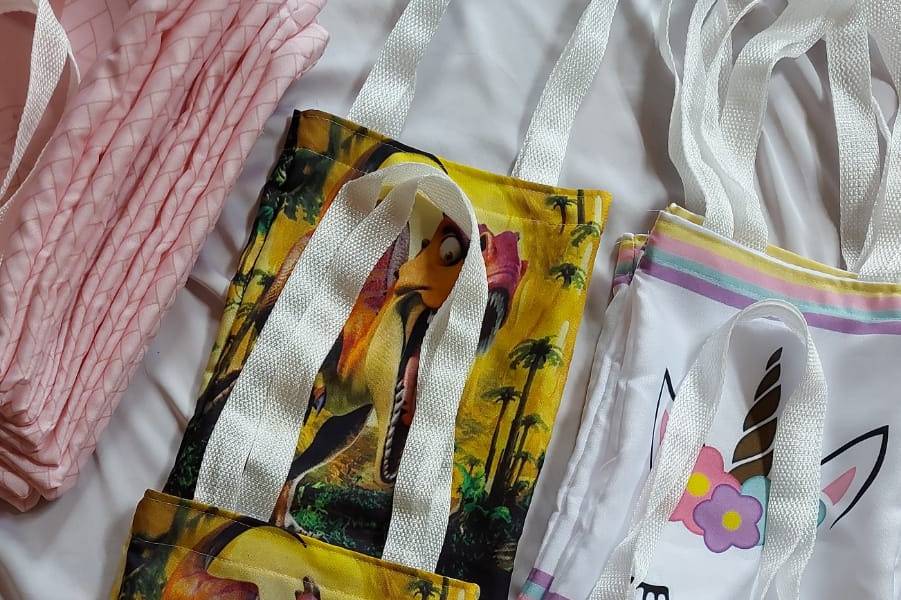 ecobags para daminhas e pagem