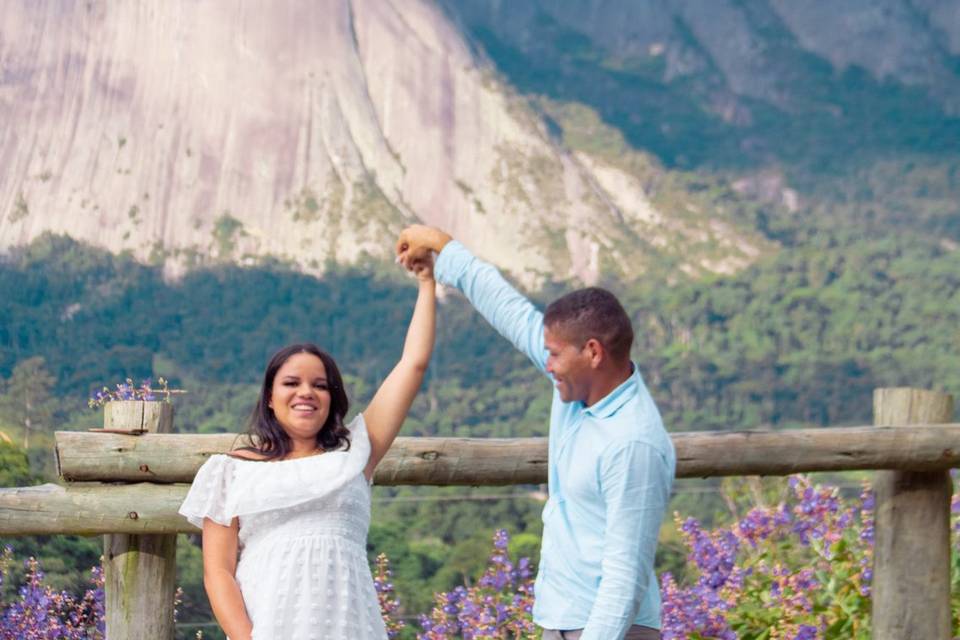 Gestante Edelane e seu esposo