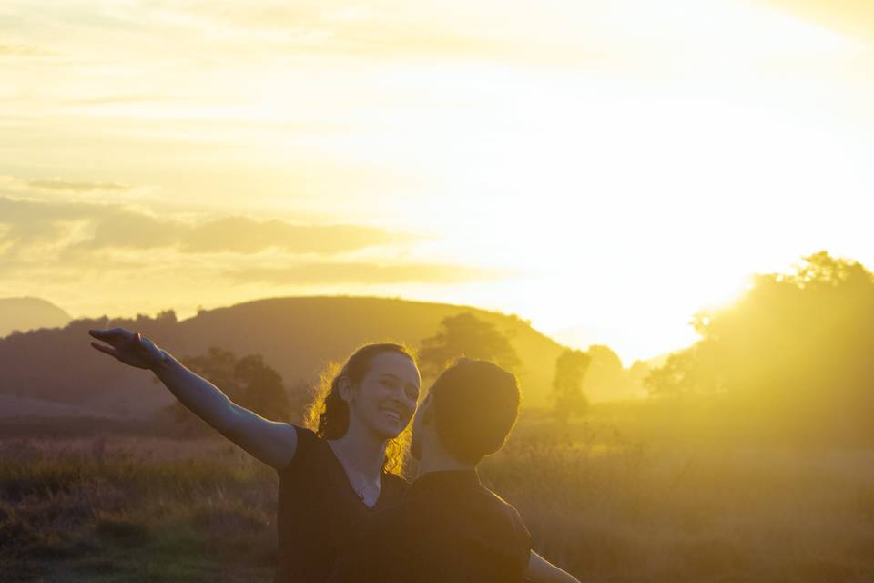 Em um por do sol