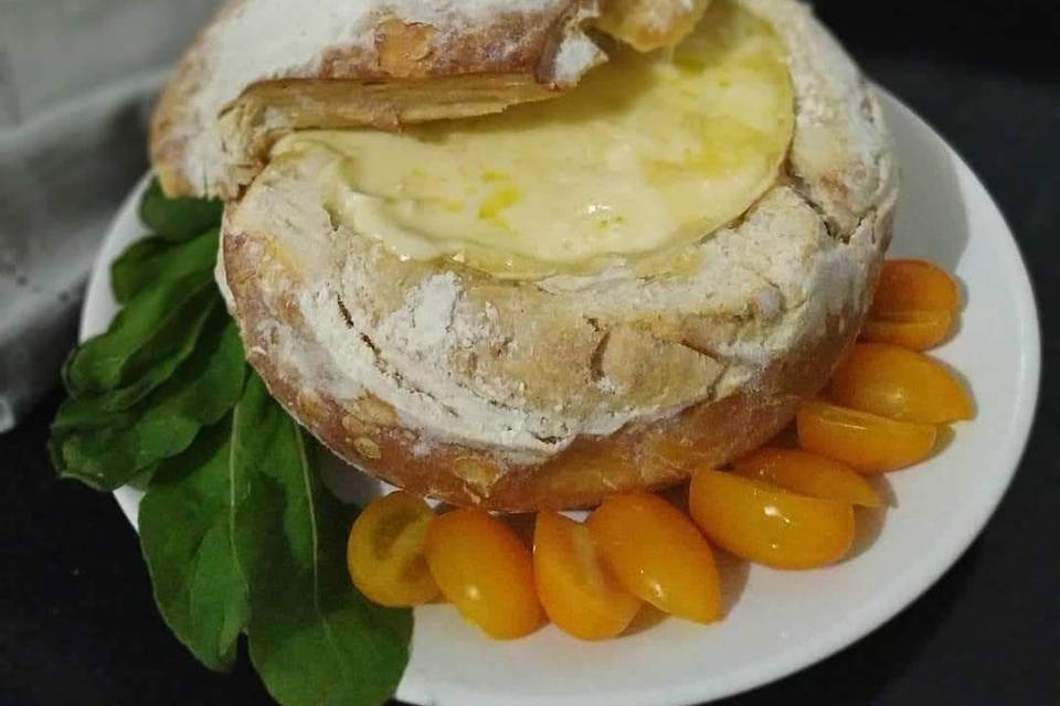 Pão italiano com brie