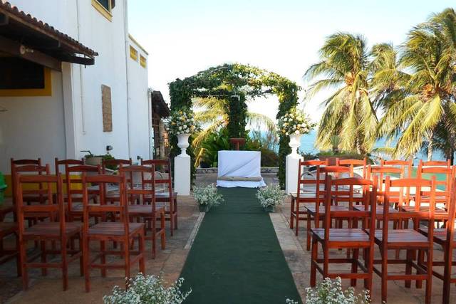 Varanda perfeita para a montagem do altar
