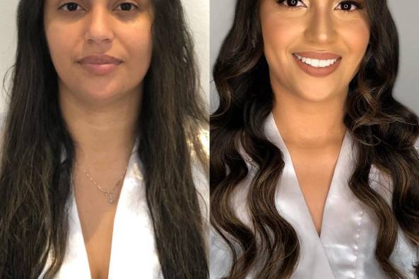Antes e depois de noiva