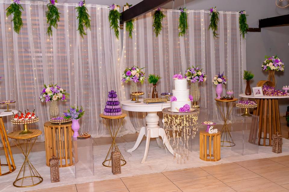 Decoração da mesa principal