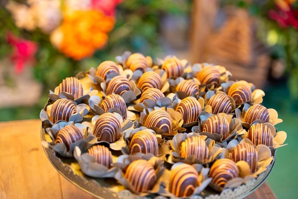Truffas ao leite creme morango