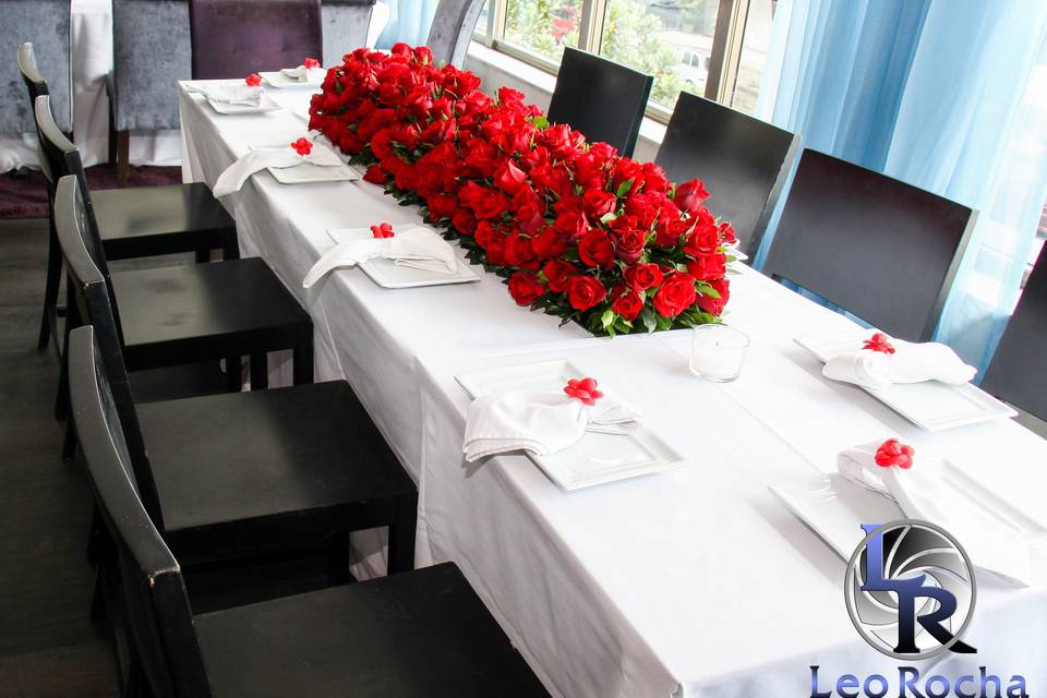 Decor da mesa dos convidados