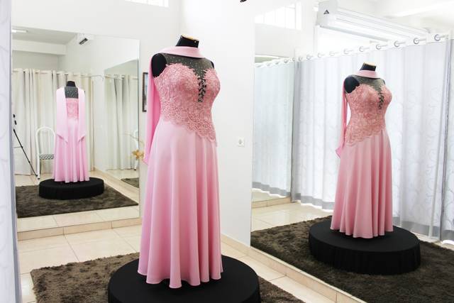 Vestido Plus Size Rosa