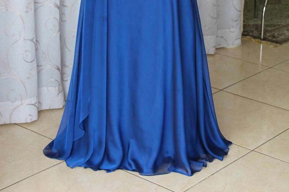 Vestido de Festa Azul Royal