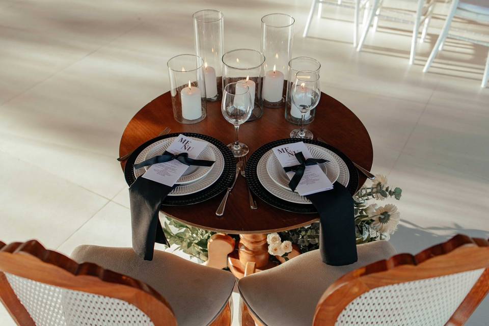 Mesa dos noivos