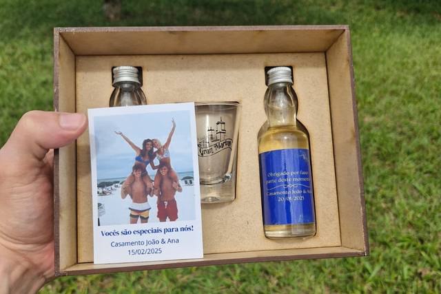 Presente padrinhos cachaça