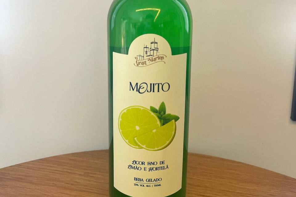Licor fino de Limão e Hortelã