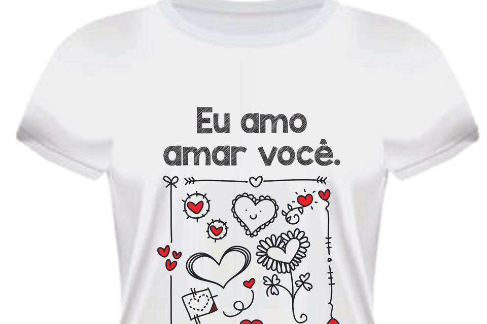 Camiseta eu amo amar você