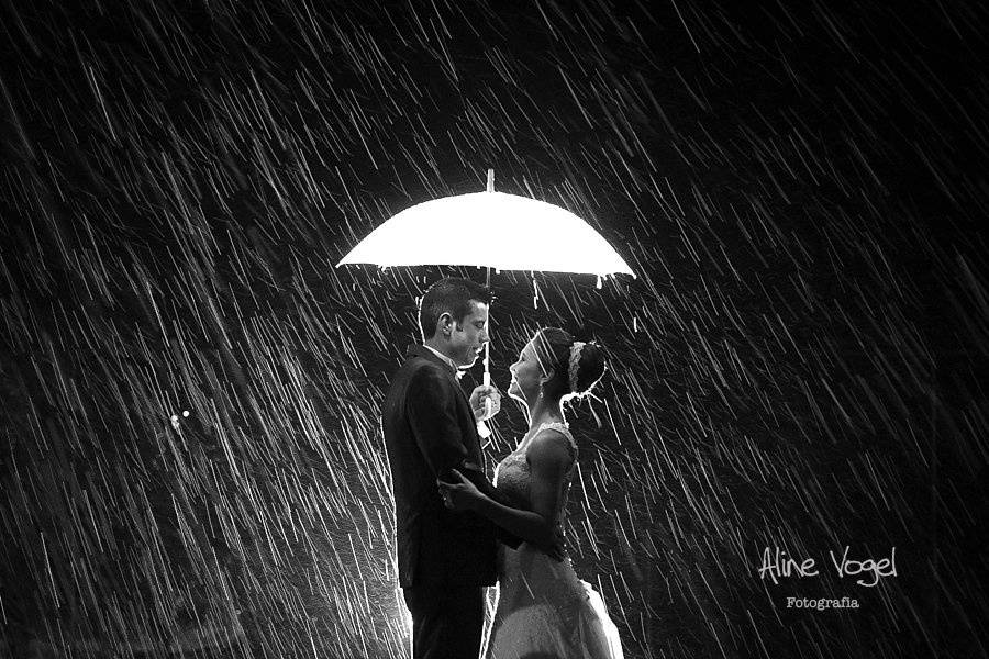 Chuva abençoando a noite