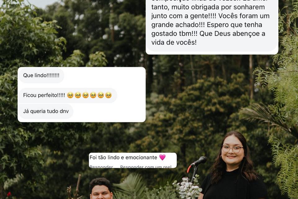 Feedback dos noivos