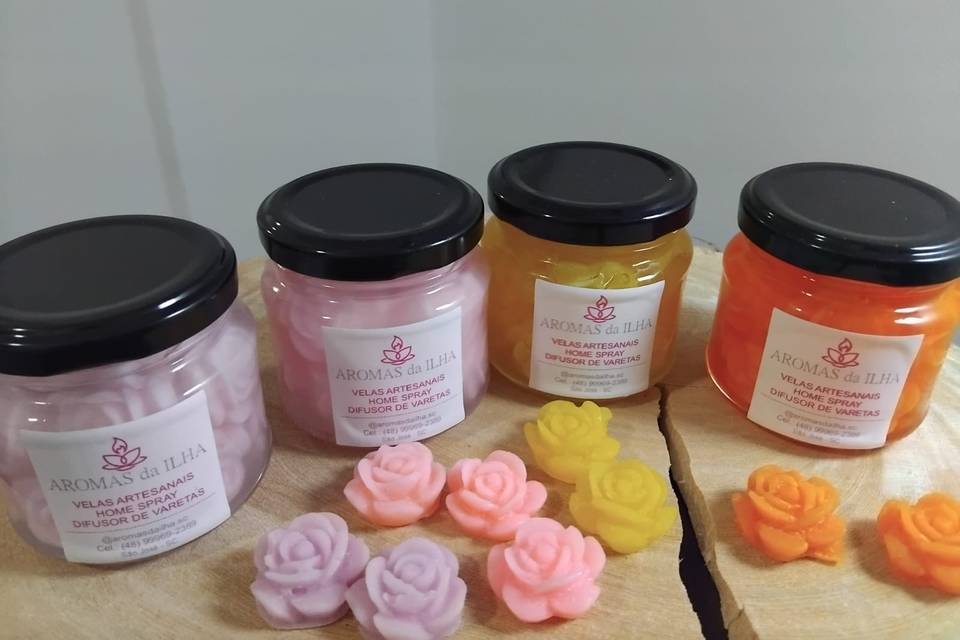 Vela no pote 150g, floral