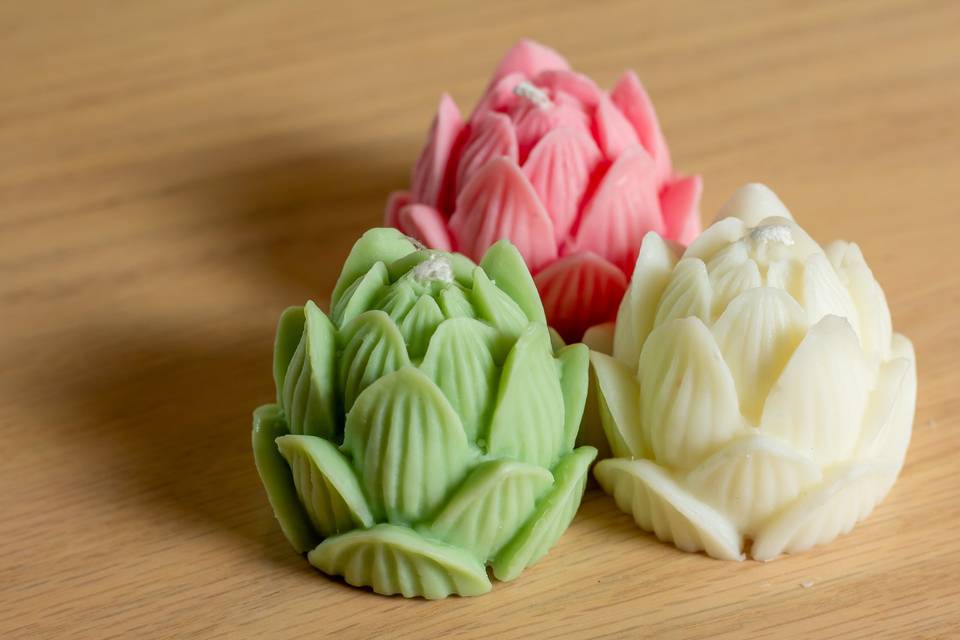 Vela flor de lotus
