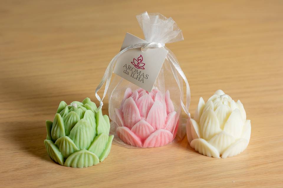 Vela flor de lotus
