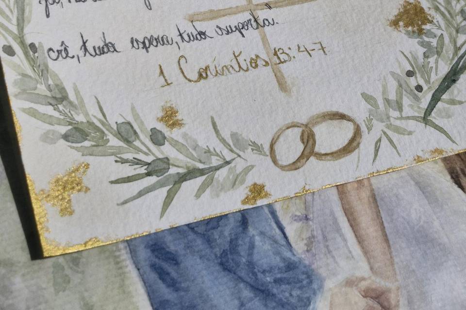 Aquarela de noivos
