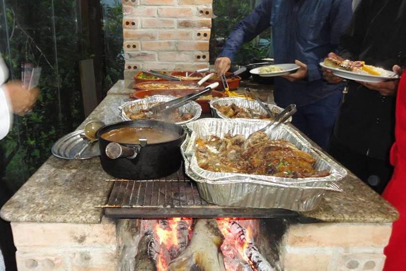 Como é servido o buffet