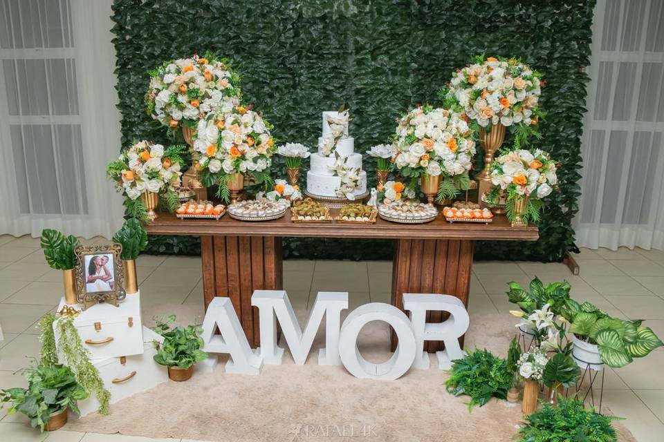 Mesa de casamento branco