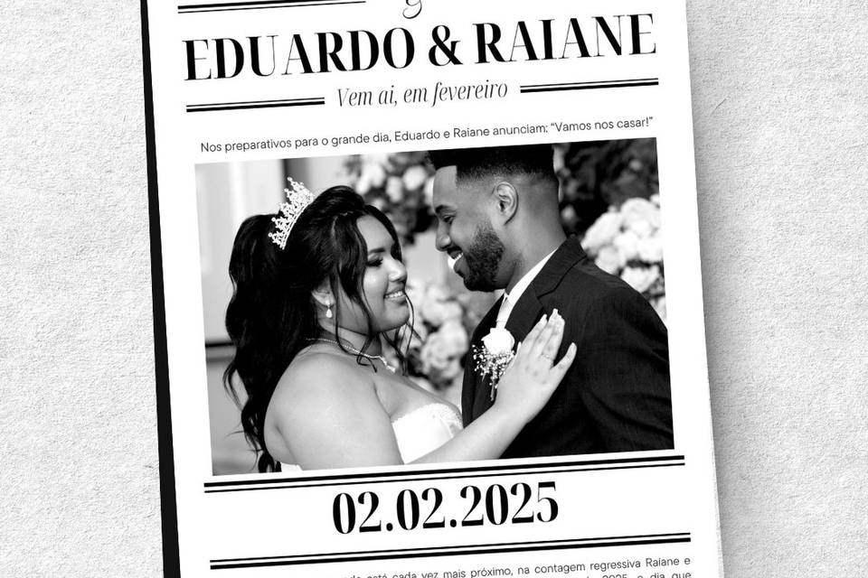 Jornal para Casamento