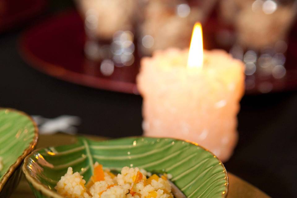 Decoração mesa bolo e doces