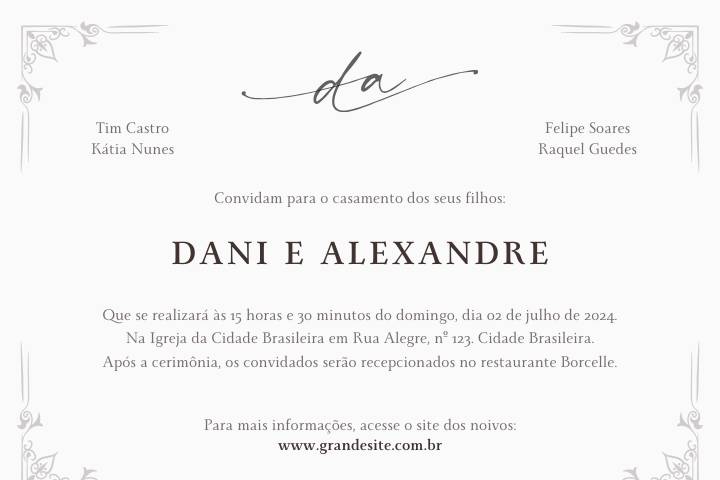 Convite Casamento