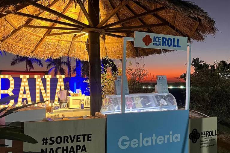 Gelato ao por do sol