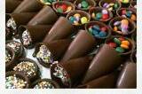 Cones de chocolates