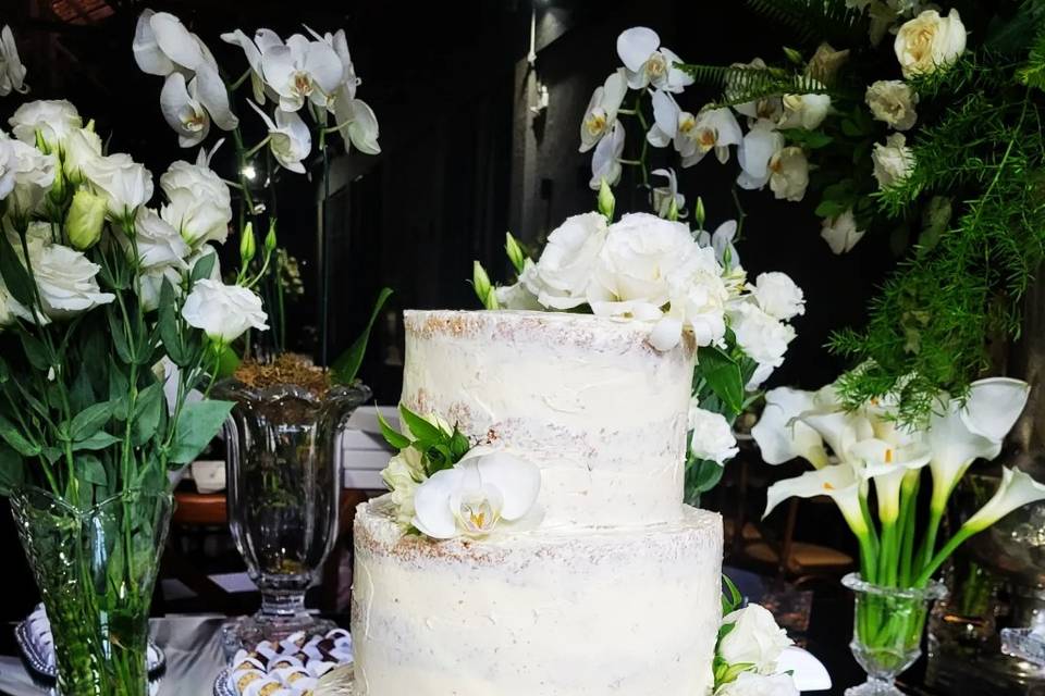 Bolo de casamento em 3 andares