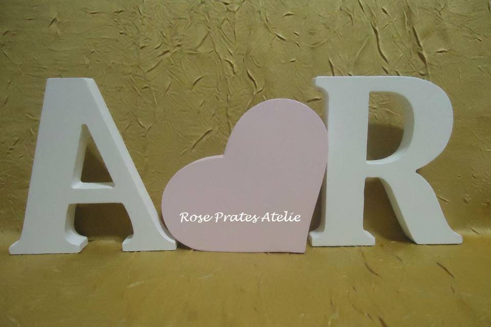 Iniciais para decorar a mesa