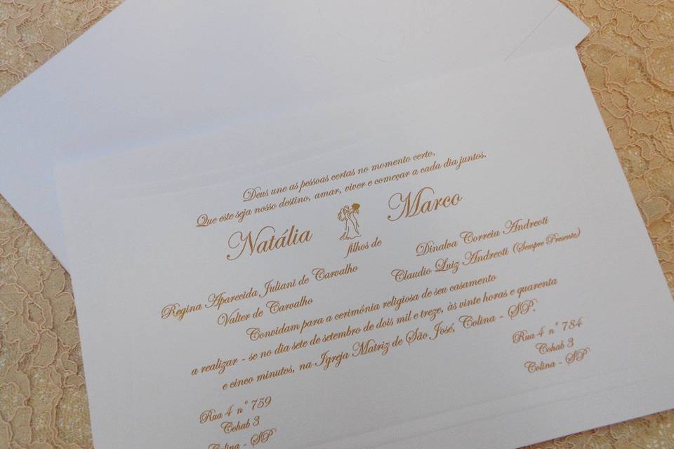 Convite Natália e Marco