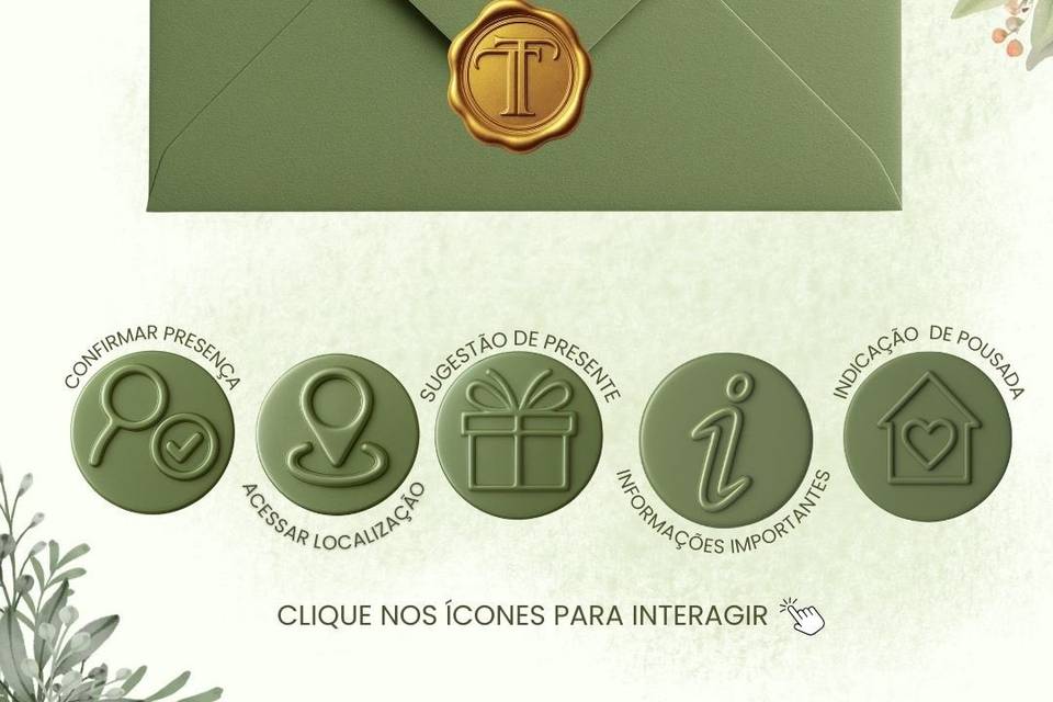 Convite de casamento interativo