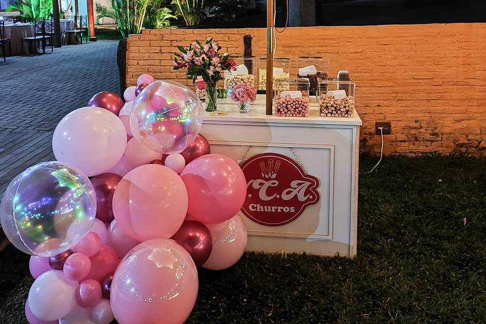 Estação de pipoca gourmet