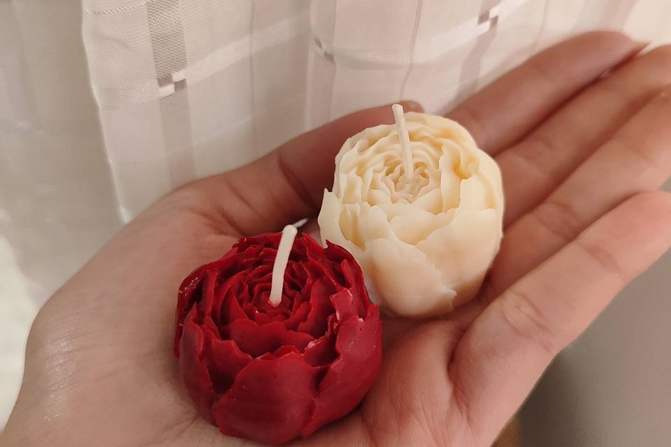 Vela em forma de flor