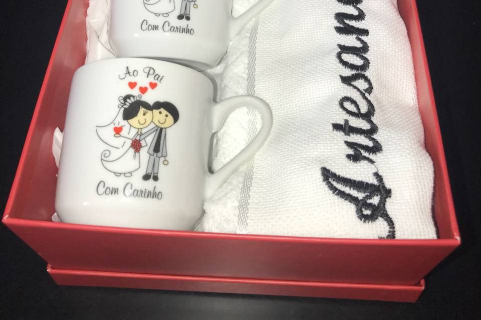 Xicara com toalha
