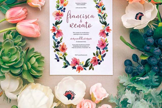 Convite - casamento boho campo
