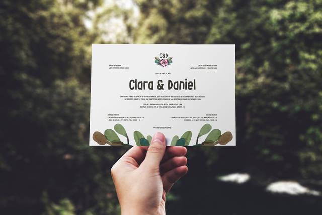 Convite - casamento boho campo