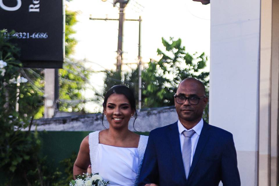Noiva e o pai.